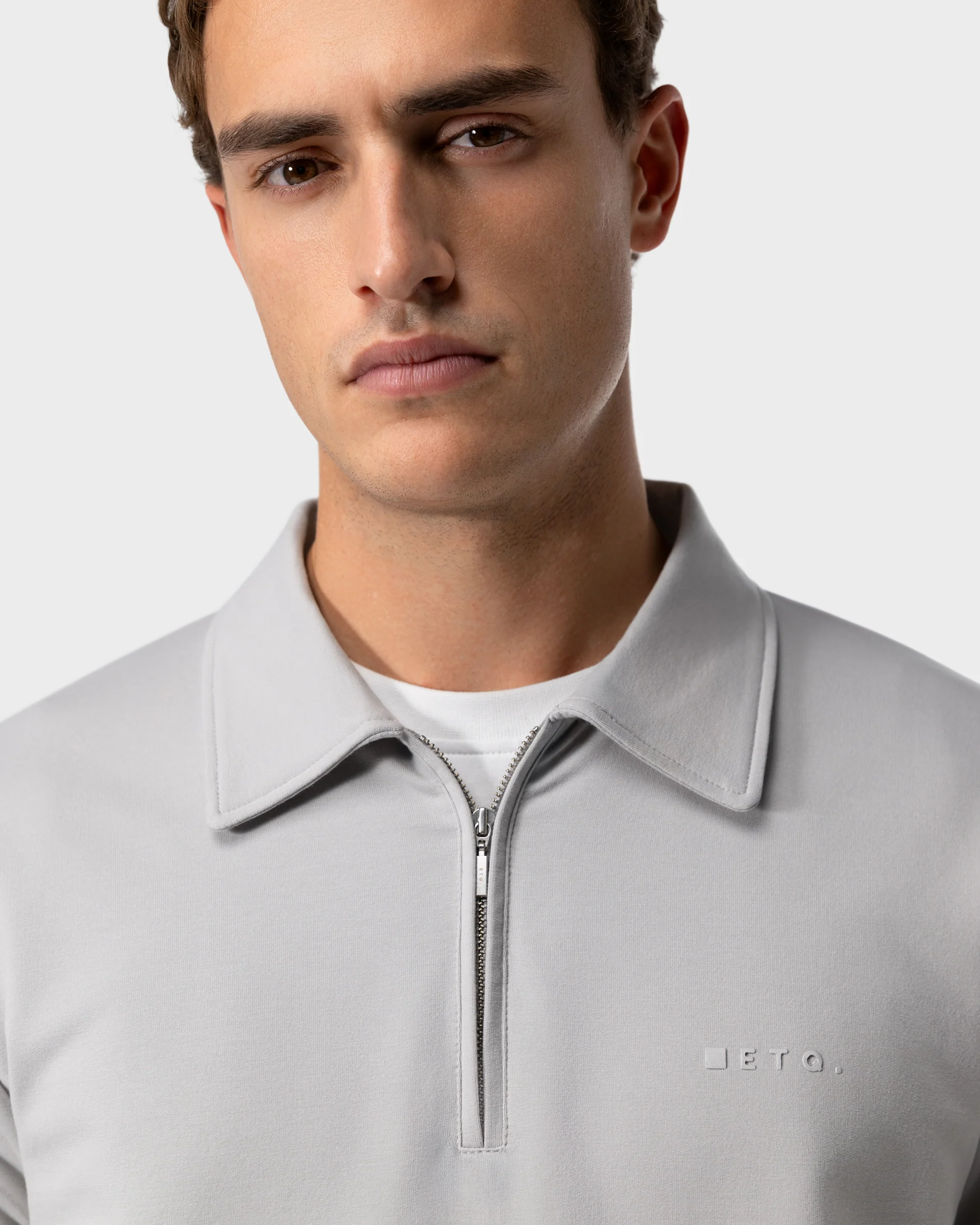 SW 02 Marked Half Zip Cement Grey 2.0 - Image 3