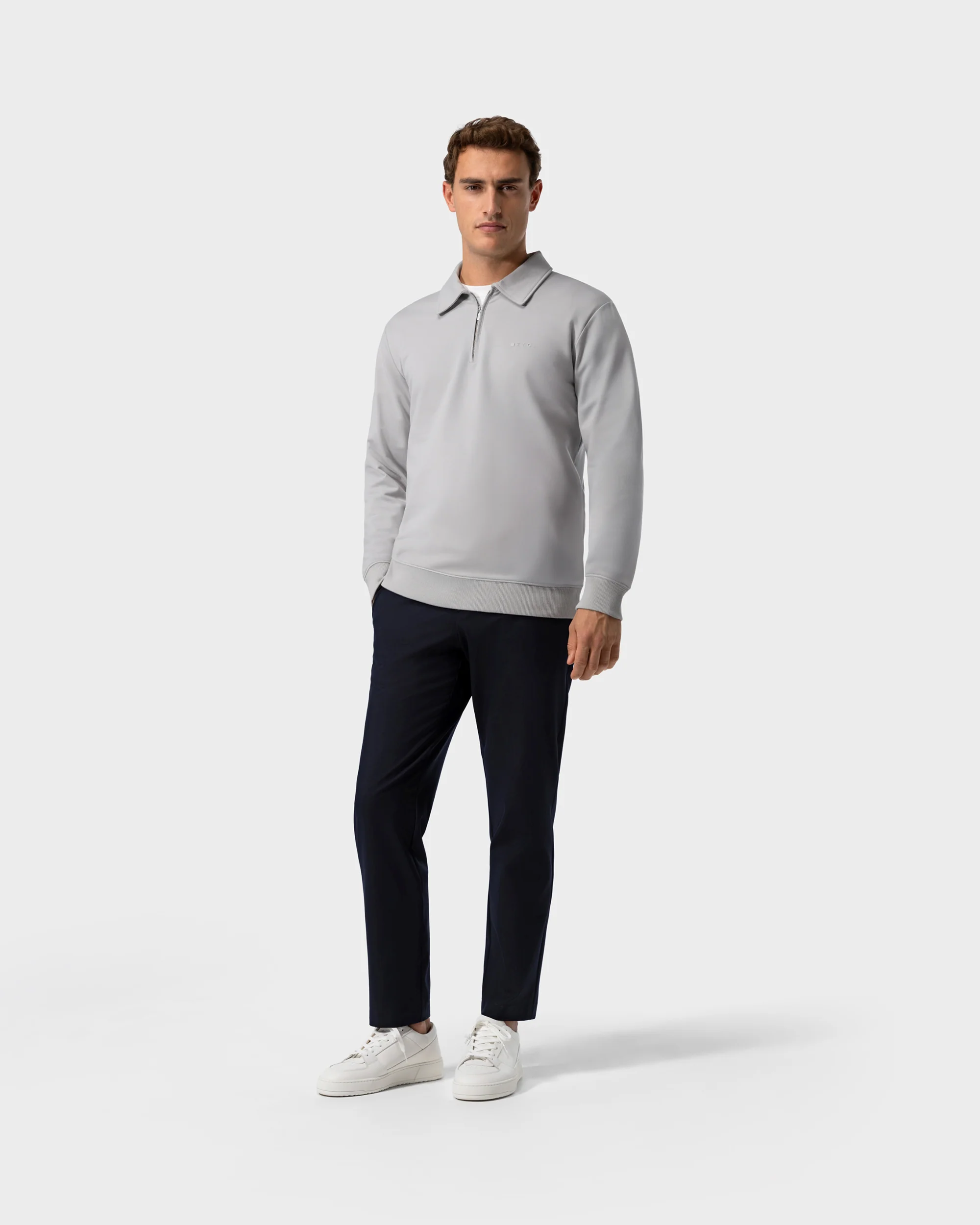 SW 02 Marked Half Zip Cement Grey 2.0 - Image 7
