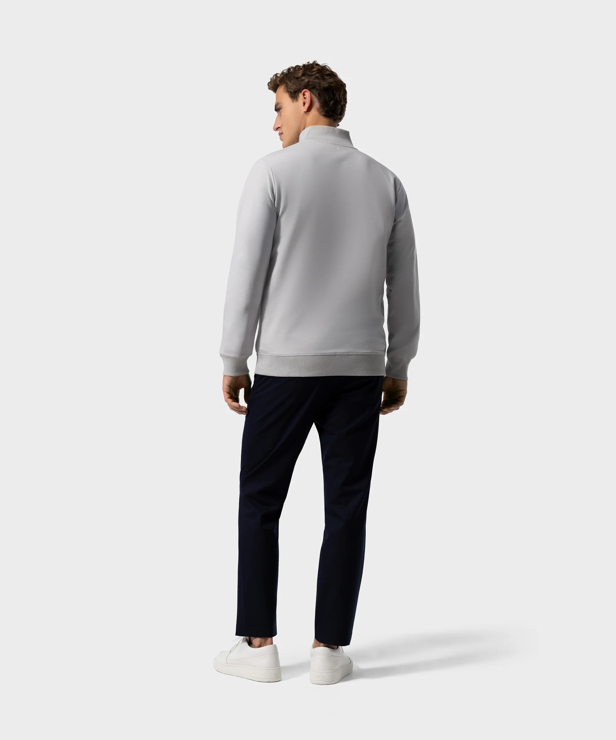 SW 03 Marked Half Zip Cement Grey - Image 10