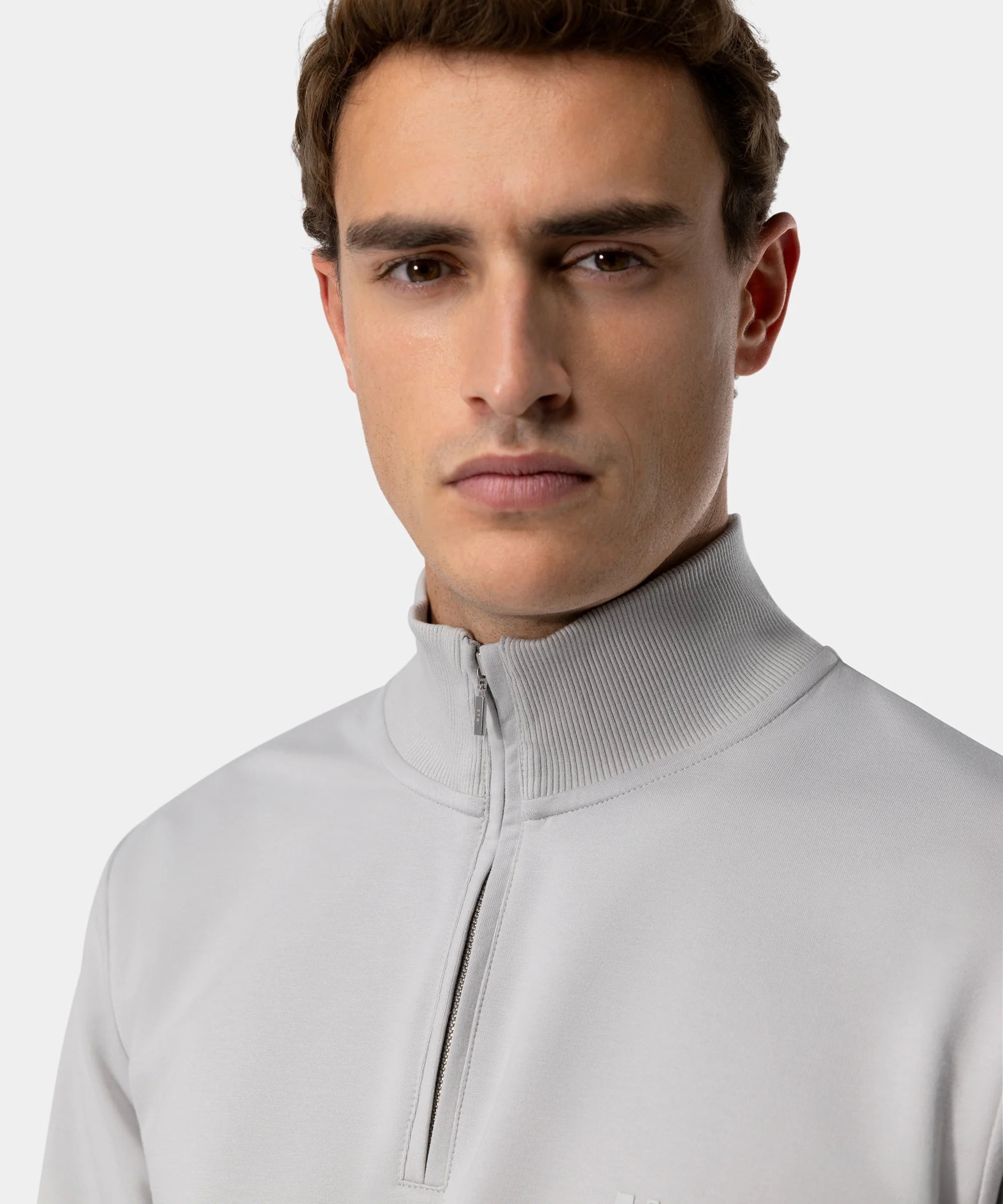 SW 03 Marked Half Zip Cement Grey - Image 3