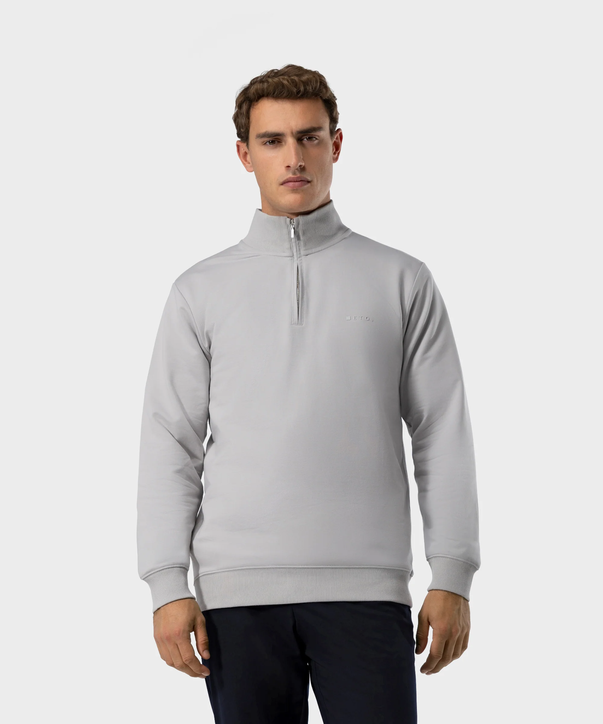 SW 03 Marked Half Zip Cement Grey - Image 5