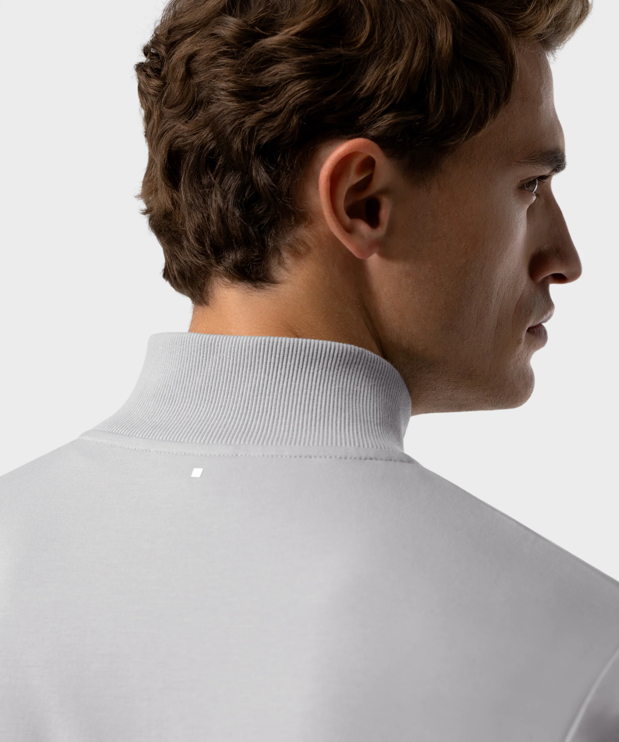 SW 03 Marked Half Zip Cement Grey - Image 6